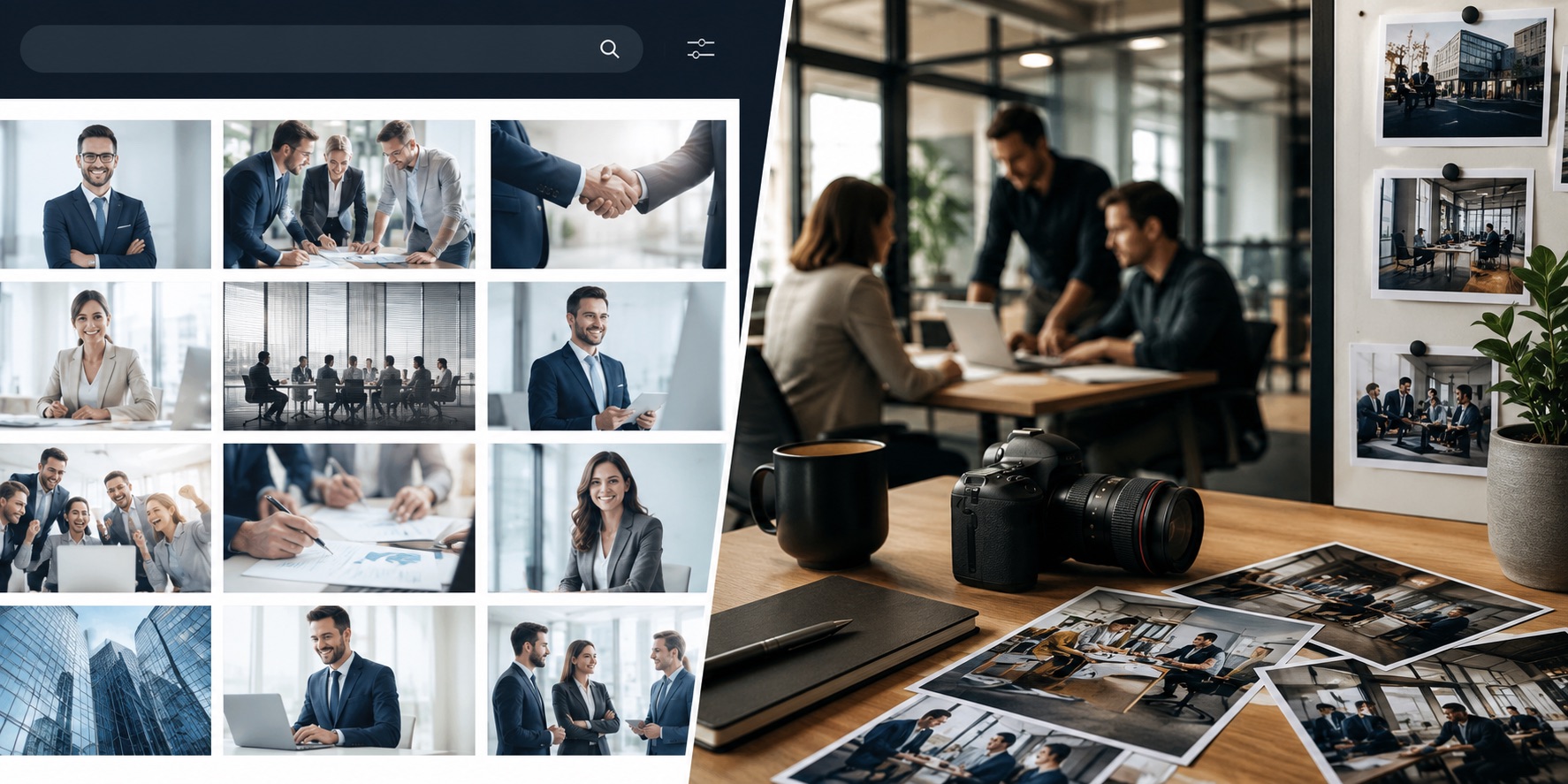 Photos d&rsquo;entreprise : pourquoi les banques d&rsquo;images vous coûtent des clients.